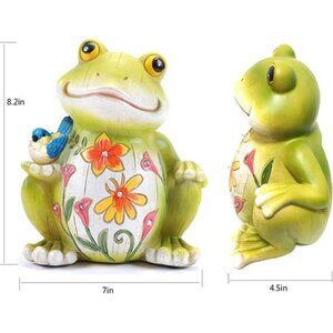 Garden Outdoor Statues, Frog Sculptures & Statues Solar Lamp